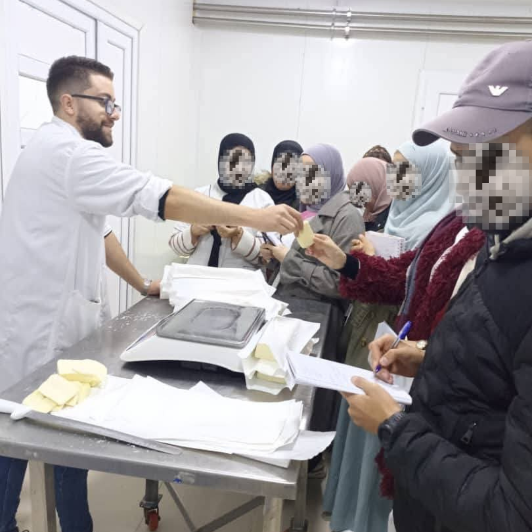 Cheese sample evaluation — Concluding the visit with a practical cheese-sample presentation and evaluation exercise.